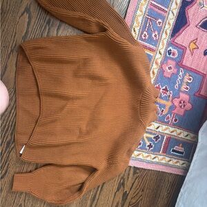 Maeve Rust Cowl Neck Sweater